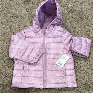 Light Purple Puffer Jacket with Hood